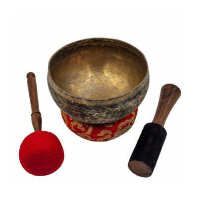 Kopre Singing Bowl | Buddhist Hand-Beaten | Antique Finish | Optional Accessories