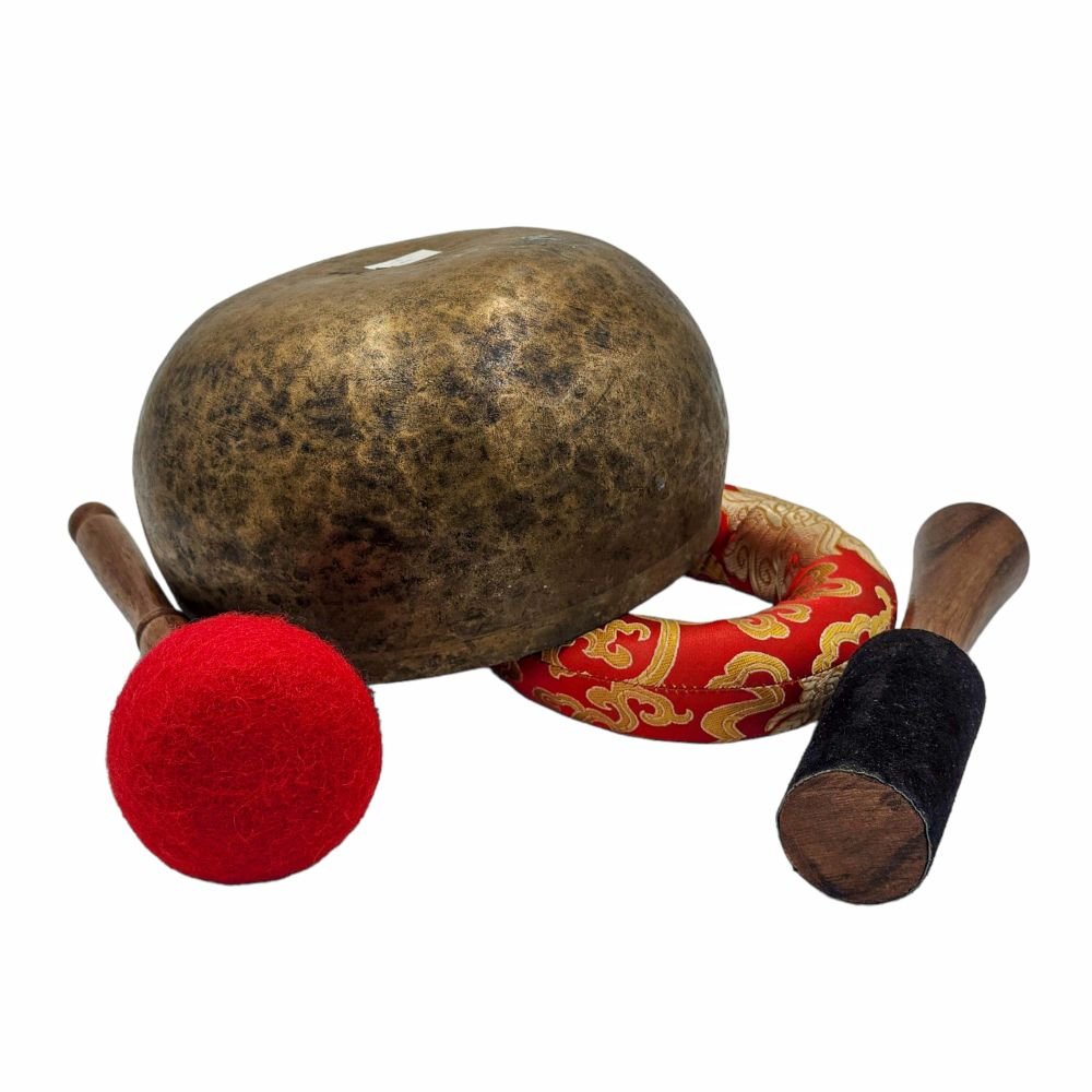 Kopre Singing Bowl | Hand-Beaten | Antique Finish | Optional Accessories - Image 4