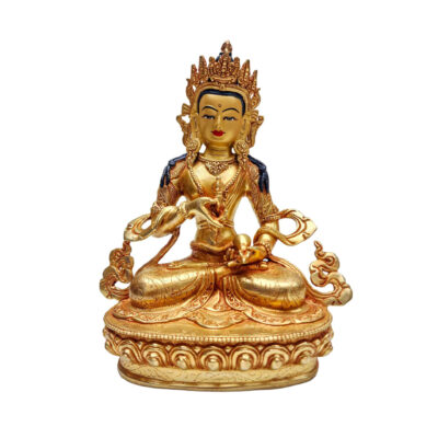 Vajrasattva Statue | Buddhist Handmade | Gold Plated with Painted Face