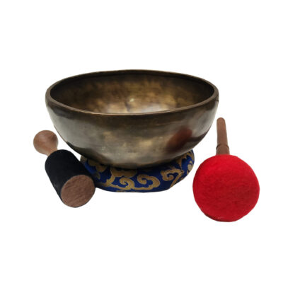 Full Moon Singing Bowl | Hand-Beaten Seven Metal Bowl | Antique Finish | Buddhist Sound Healing Instrument