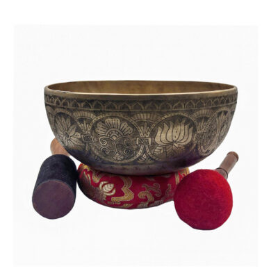 Jambati Singing Bowl – Hand-Beaten, Fine Carving, Seven-Metal Bronze | Traditional Buddhist Sound Healing Bowl