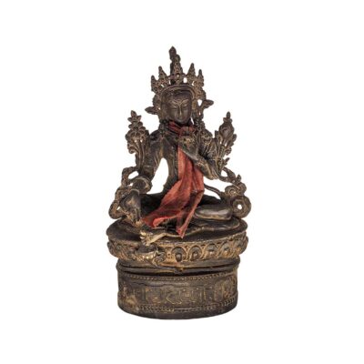 Green Tara – Buddhist Statue, Antique Chocolate Oxidized Finish