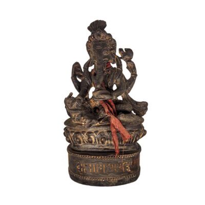 Ganesh – Buddhist Statue, Antique Chocolate Oxidized Finish